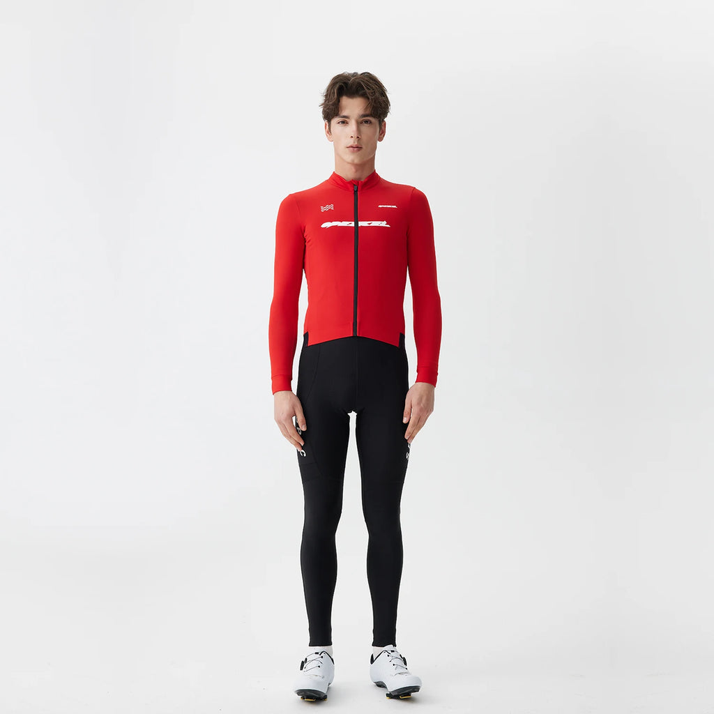 Maillot de ciclismo térmico de felpa para invierno